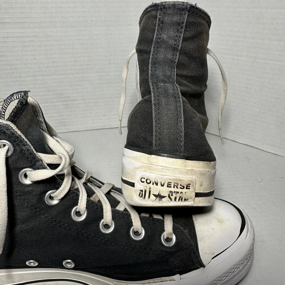 CONVERSE CHUCK TAYLOR HIGH TOP Platform  M-6.5 W 8.5 Grunge Chunky HeelVintage